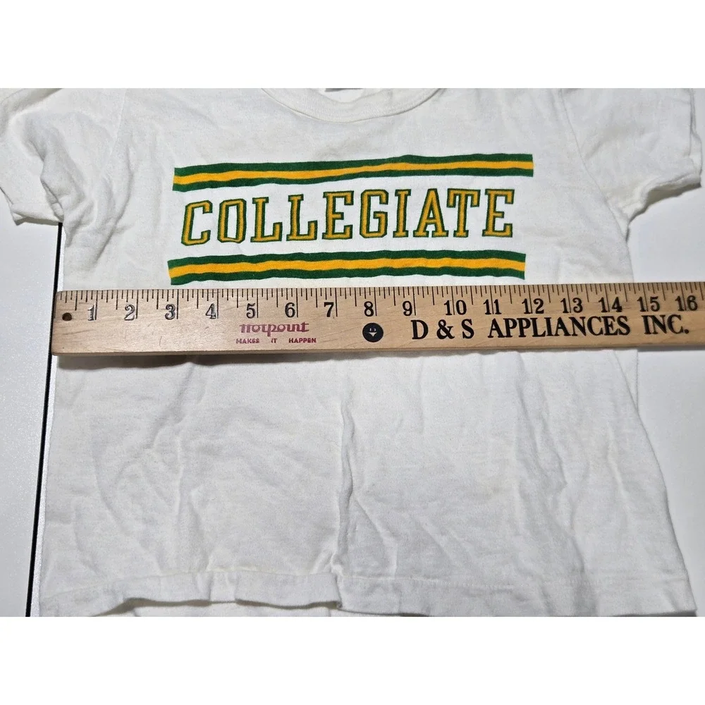 Champion Collegiate Graphic T Shirt‎ Kids M 10 12 White